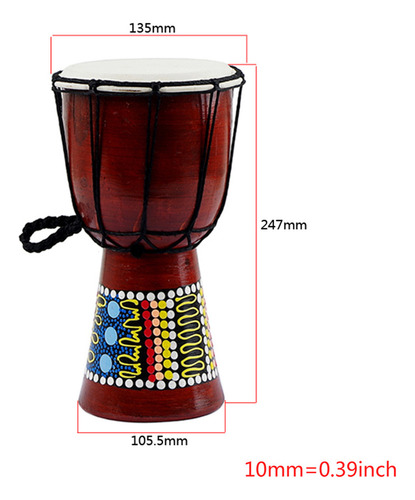Tambor Africano Bongo Congo Djembe De 5 Pulgadas Madera