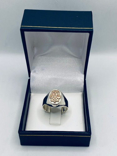 Anillo Profesión Abogado/a Plata Y Oro Sello
