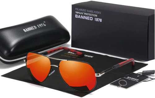 B Gafas Sol Polarizadas Hd Uv400 Banned Aviador Hombre Mujer