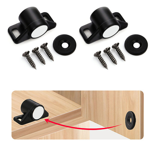 Kit 2 Fecho Imã Neodímio Magnético Forte P/ Porta Armário
