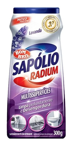 Limpador Sapólio Radium Saponáceo Lavanda em frasco 300 g