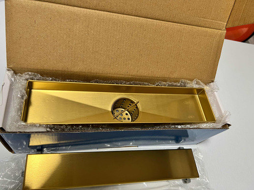 Rejilla De Desagüe Rectangular Dorado/acero Inoxidable 304