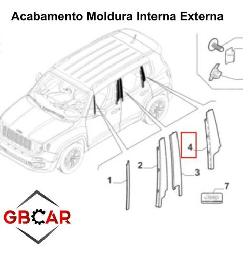 20 Grampo Moldura Interno Retrovisor Classic (16/17)