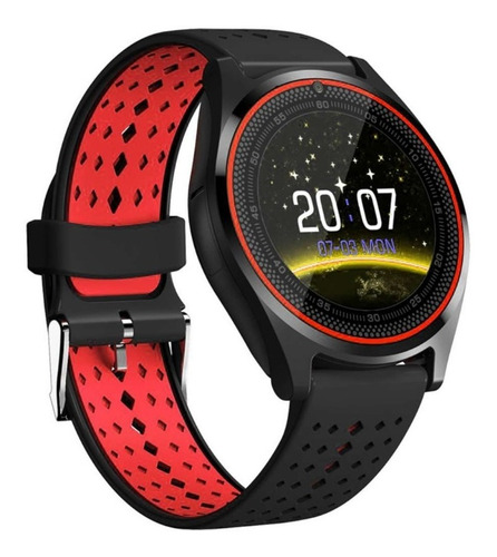 Reloj Smartwatch Touch Wireless Bt Rojo Dblue Color de la caja Blanco