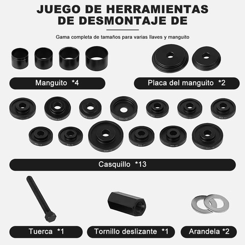 Removedor De Extractor De Rodamientos De Desmontaje De 23pcs