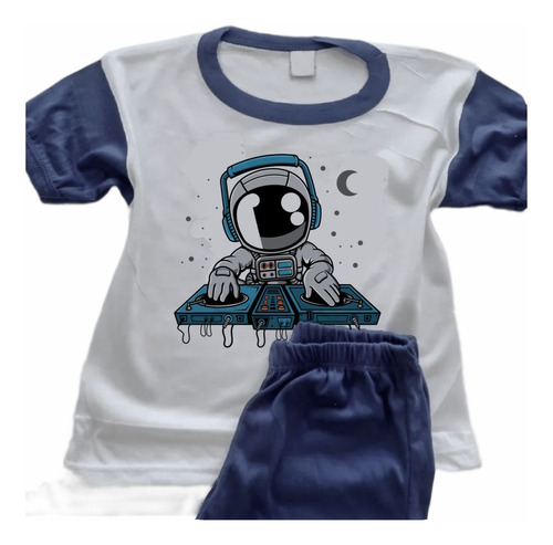 Pijama Hombre Y Mujer Estampada Sublimada Astronauta - 0967