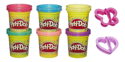 Plastilina Playdoh Pack Pastelitos Divertidos+sparkle+3botes