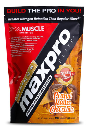 Max Muscle Maxpro Elite - Proteína De Suero En Polvo, 1.06.