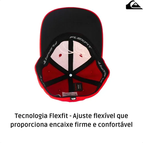 Boné Quiksilver Flexfit Emb Side Omni P Juvenil Letreiro Boné Quiksilver Flexfit Emb Side Omni P Juvenil Letreiro