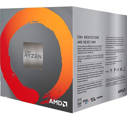 Procesador gamer AMD Ryzen 5 3600 de 6 núcleos y 4.2GHz de frecuencia
