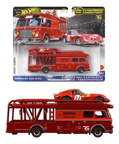ホットウィール チームトランスポート フェラーリ250GTO＆フィアッ Hot Wheels Premium Team Transport Ferrari 250 Gto Fiat 642