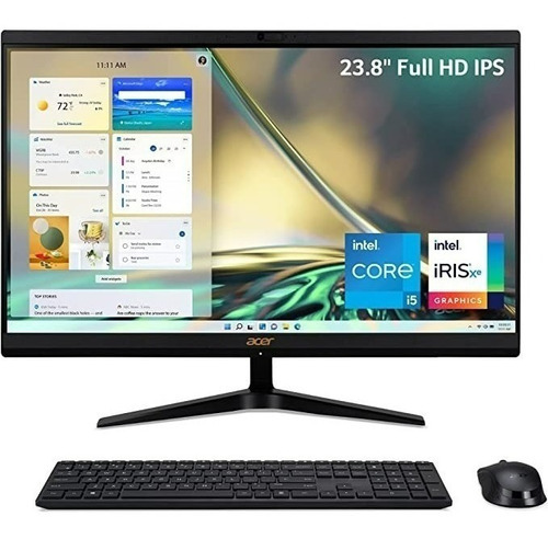 Pc All In One Acer Intel Core I5-1235u 8gb 512gb Ssd 24  Fhd Color Negro