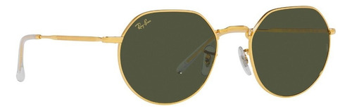 Lentes De Sol Ray-ban Jack Verde Classic + Protección Uv Color del armazón Dorado