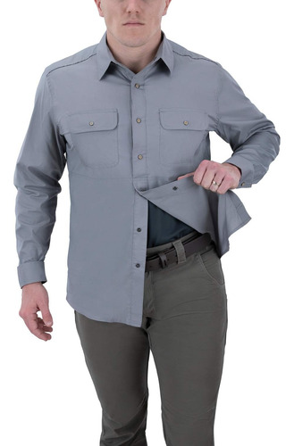 Manga De Camisa Vertx Guardian 2.0 - Hombres, Gris Tormenta,