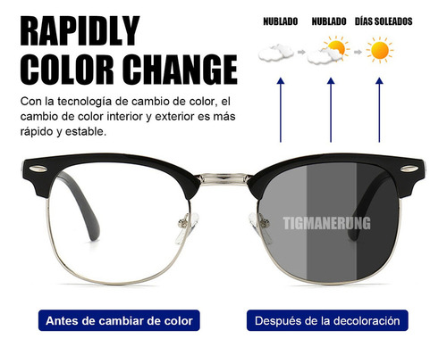 . 2pz Lentes Fotocromática Gafa Con Filtro De Luz Azul