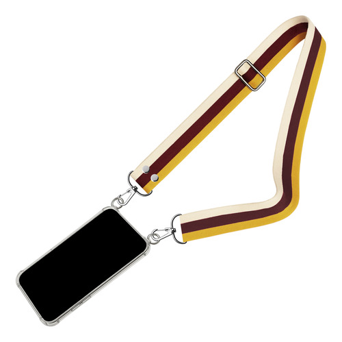 Para Todos Los Iphone 13 Correa Colgante + Funda Reforzada Ocre Marron Beige Iphone 13 Pro Max
