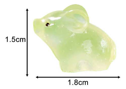 50 Uds Mini Figuritas De Animales Cerdito Amarillo Claro