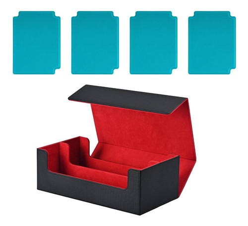 Caja De Baraja De Cartas Coleccionables, Negro Rojo Con Azul