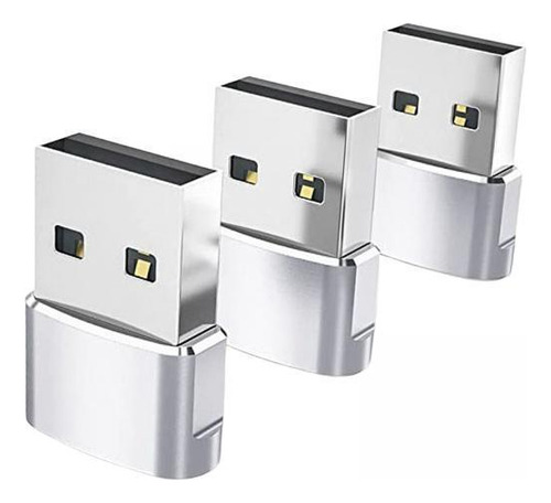 3 Convertidor Rápido De Enchufe Adaptador Tipo.1 A Usb