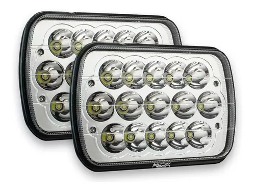 Juego Faros Led Rectangular Unidad 5x7 Epistar 45w