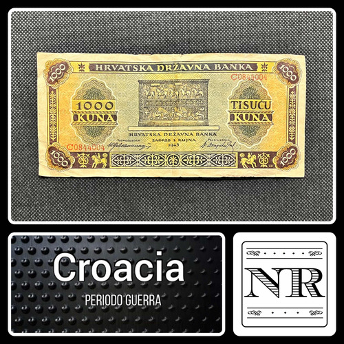 Croacia - 1000 Kuna - Año 1943 - P #12 - Periodo Guerra