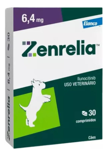 Zenrelia Tab 6,4mg 30 Comprimidos Dermatite Cães Elanco