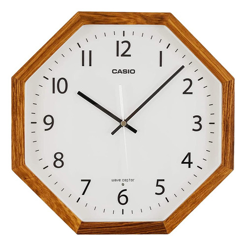 Reloj De Pared Casio Iq-1211j-7jf, Onda De Radio, Marrón, Di