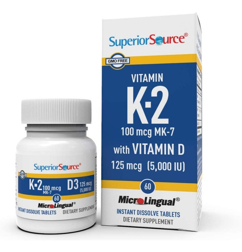 Vitamina D3 Con K2 60 Tabs - Unidad a $4997
