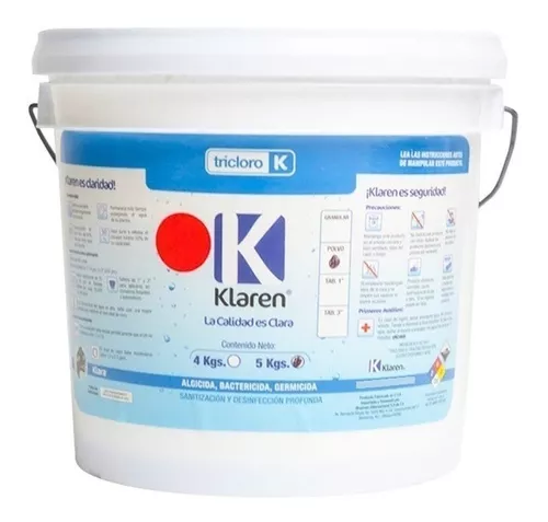 Tricloro Klaren 5 Kg Granular Cloro Concentrado Para Alberca