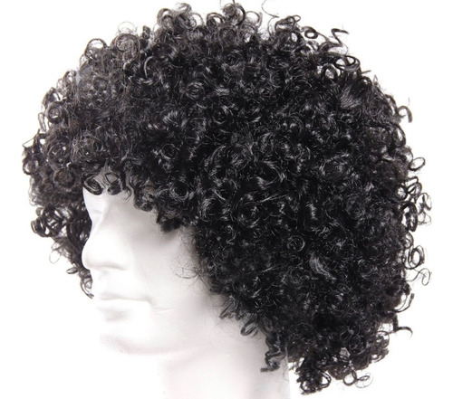 20 Peluca Afro Mediana Color Negra Para Adulto Partynices