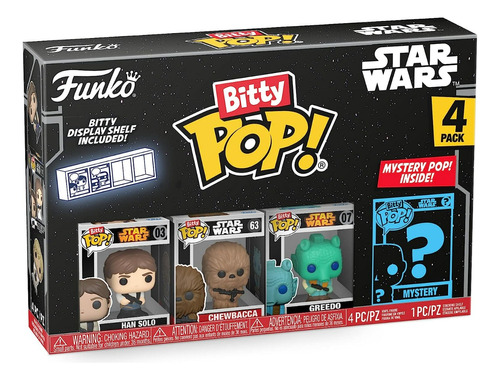 Funko Bitty Pop!: Star Wars: Han, Chewbacca, Greedo Packx 4