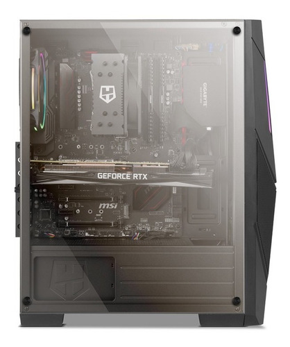 Imagen 3 de 8 de Gabinete Semitorre Pc Nox Infinity Delta Pro Argb Templado