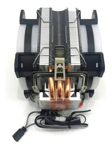 Imagem 8 de 9 de Cooler Duplo Rgb Cpu Fan Pc Intel Amd 775 1151 1155 Am3 Am4