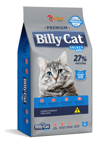 Billy Cat Ração Para Gatos Sabor Mix 15kg