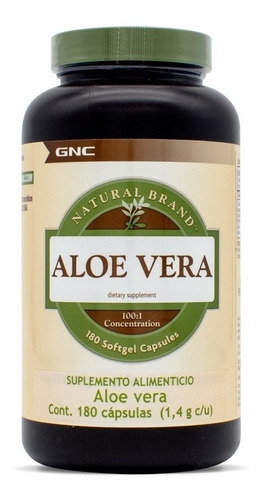 Aloe Vera Natural Brand 180 Cápsulas