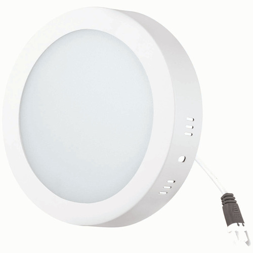 Luminario Circular De Sobreponer Led Aksi 12w Blanca Color Blanco