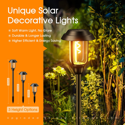Luces Solares Para Jardín 8 Piezas Impermeables 2x Más Grand