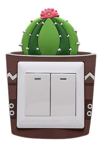 Decorativo Para Interruptor Diseño Cactus C1m