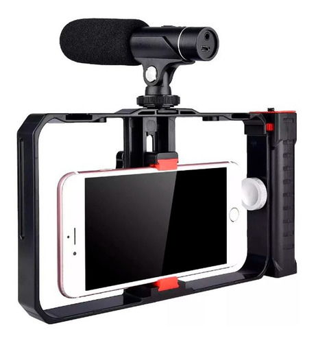 Imagen 5 de 10 de Soporte Jaula Estabilizadora Para Smartphone Con Mango