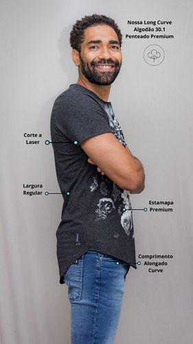 Camiseta Premium Estampada Naked Angel Corte A Fio