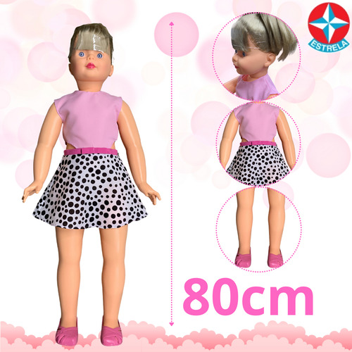 Boneca Infantil Grande Amiguinha Estrela Original 80cm