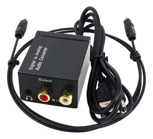 Adaptador Convertidor Audio Digital Óptico A Análogo Rca