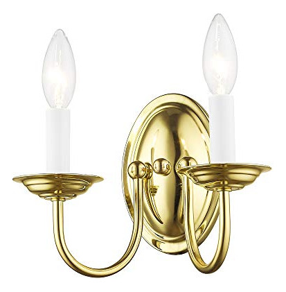 Aplique De Pared Latón Pulido 2 Luces Livex Lighting