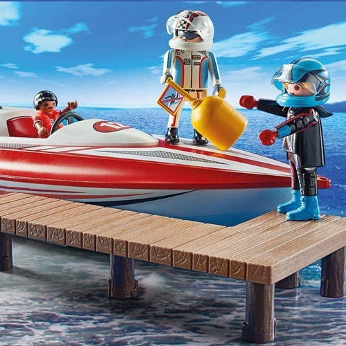 Imagen 4 de 5 de Playmobil Lancha Con Motor Submarino Spots Action 70744 Ed