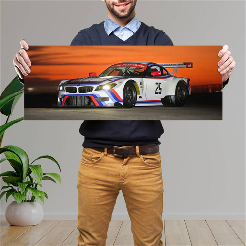 Cuadro 30x80cm Auto 2015 Bmw Z4 Gtlm Auto 356