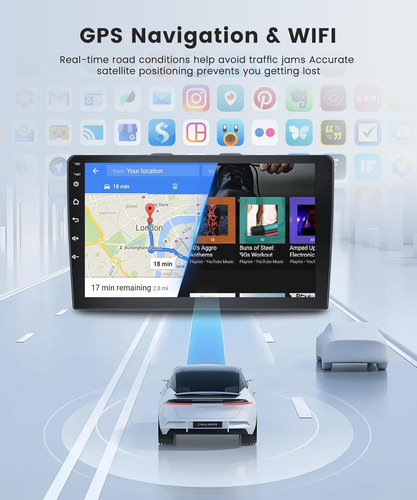 Estéreo De Coche Android 13 9 Pantalla Táctil Gps Bluetooth