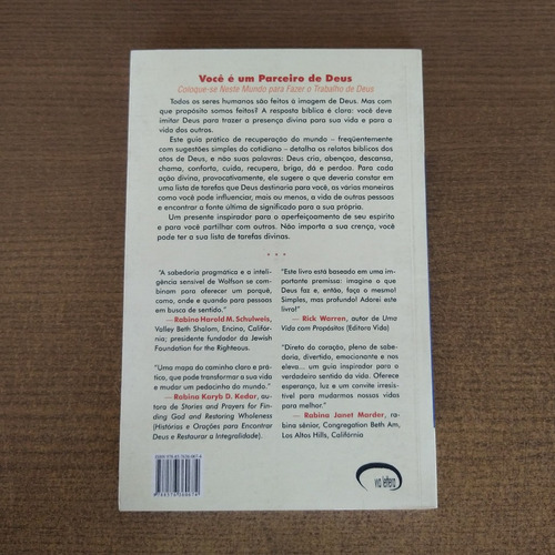 Livro A Lista De Tarefas De Deus: 103 Maneiras De Ser Um Anjo E Realizar O Trabalho De Deus Na Terra - Ron Wolfson (Usado)