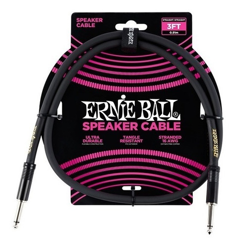 Cable Speaker Parlante Bafle 90cm Ernie Ball 6071 - Plus