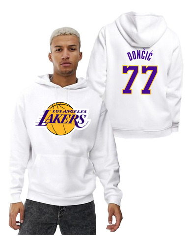 Sudadera Angeles Lakers Doncic 77 Hoodie Unixes Colores Nba