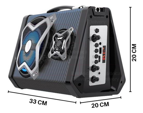 Imagem 3 de 7 de Caixa De Som Multiuso Bt/usb/fm/aux/sd/mic/led 120w Sp314